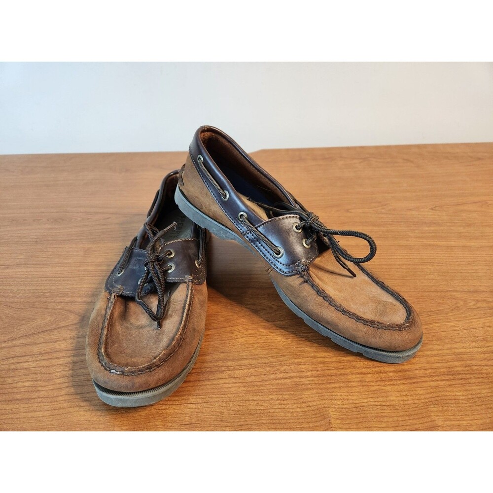 Sperry Top-Sider Men's  2 Eye Boat Shoes Brown Buck Leather Size 10M